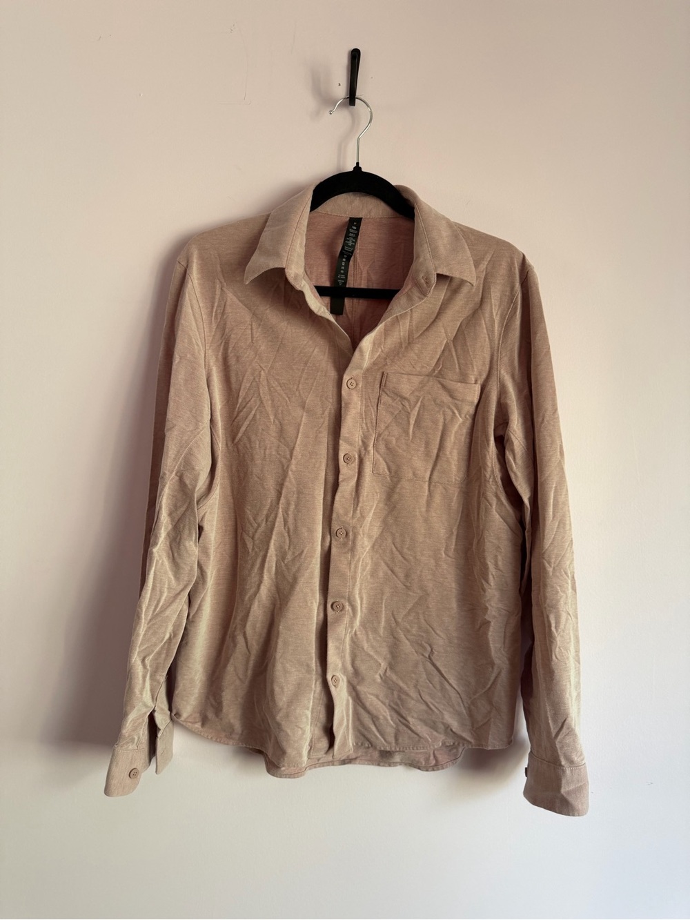 Lululemon Pink Commission Long Sleeve Button Down M